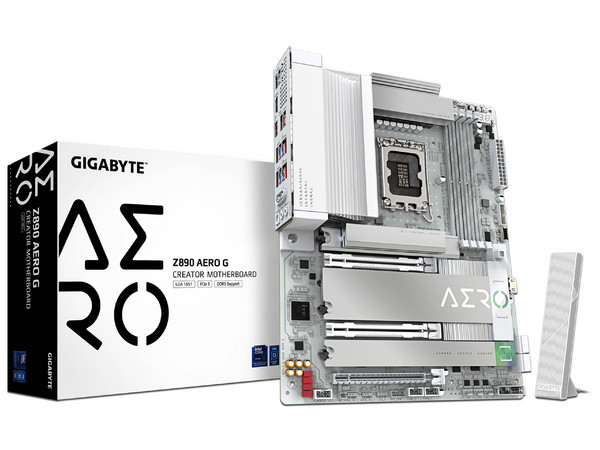 T. Madre Gigabyte Z890 AERO G:
Chipset Intel Z890,
Segmento: Alto/Gamer,
Soporta: Procesadores Intel Core Ultra, Socket LGA 1851,
RAM: DDR5 9200/7200/6400MHz, 256GB Máx,
AudioHD, Red, USB 3.2 y SATA 3.0, M.2,
ATX, Ptos: 1xPCIE5.0x16, 2xPCIE4.0x16