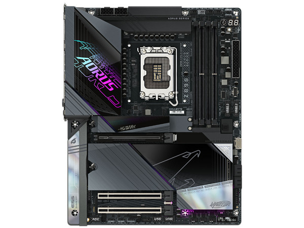 T. Madre GIGABYTE Z890 AORUS MASTER: Chipset Intel Z890,
Soporta: Intel Core Ultra, Socket 1851,
Memoria: DDR5 9500(OC)/ 7600(OC)/ 5600MHz, Máx. 256GB,
Integrado: AudioHD, Wi-Fi 7, USB 3.2, SATA, M.2,
ATX, 1xPCIE5.0x16, 2xPCIE4.0x16.