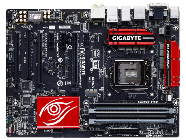 T. Madre Gigabyte Z97X-GAMING 5, Chipset Intel Z97 Exp.,
Soporta: Core i7/ i5/ i3/ Pentium/ Celeron de Socket 1150,
Memoria: DDR3  3200(O.C.)/1600/1333 MHz 32GB Max,
Integrado: Audio HD, Red,
USB 3.0 y SATA 3.0,
ATX, Ptos: 3xPCIE 3.0 x16, 3xPCIEx1