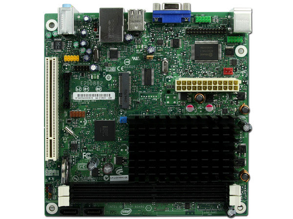 T. Madre Intel Mini-ITX D510MO,
Procesador Integrado Intel Atom D510,
Integrado: Audio, Red, Video Intel GMA 3150,
Memoria: DDR2 667/800, 2 Bancos, 4GBMax,
Ptos: 1xPCI, 1xMinitarjeta PCIE
