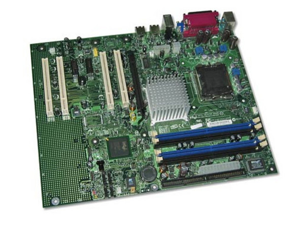 T. Madre Intel D915GEV, ChipSet 915G Express,
Soporta: Intel LGA775 de 800MHz,
Integrado: Audio, Video Intel Accelerator 900,
Memoria: DDR2 533/400, 4 Bancos, 4GB Max,
Diseño: ATX, Ptos: 1x PCI Express x16;
2x PCI Express x1; 4 x PCI slots