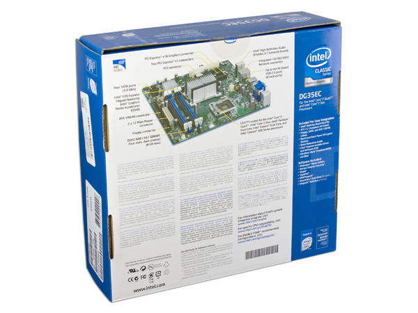 T. Madre Intel DG35EC, ChipSet Intel G35 Express,
Soporta: Celeron400, DualCore, Core2Duo, Core2Quad,
Integrado: Audio 5.1, Red, Video Intel X3500,
Memoria: DDR2 800/667, 4 Bancos, 8GBMax,
Diseño: microATX, Ptos: 1xPCI, 2xPCE, 1xPCEx16