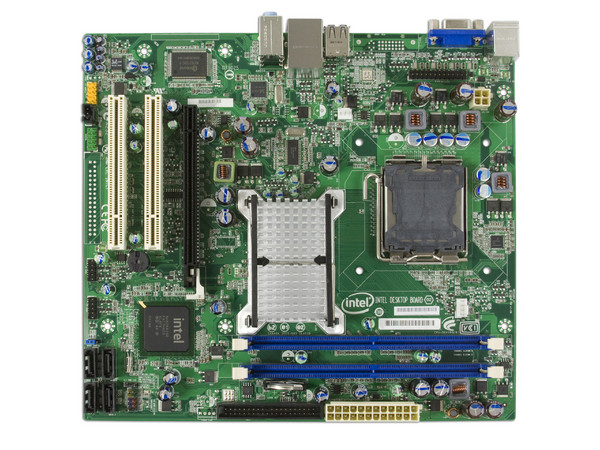 T. Madre Intel DG41RQ, ChipSet Intel G41,
Soporta: Cel.400, DualCore/2Duo/Quad, 1333MHz,
Integrado: Video Intel GMA X4500, Audio HD, Red,
Memoria: DDR2 800/667, 2 Bancos, 8GBMax,
Diseño mATX, Ptos: 1xPCIEX16, 2xPCI