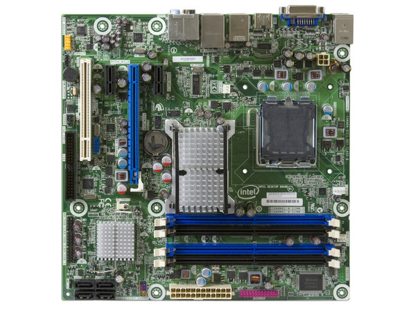 T. Madre Intel DG43GT, ChipSet Intel G43 Express,
Soporta: Core 2 Quad, 2Duo,1066/1333MHz,
Integrado: Audio 7.1, Video Intel X4500 HDMI, Red,
Memoria: DDR2 800/667MHz, 8GB Max,
Diseño: mATX, Ptos: 1xPCEx16 2.0, 2xPCIE, 1xPCI