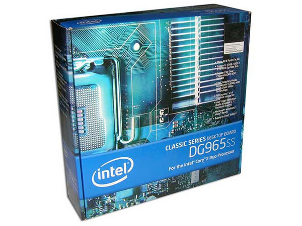 T. Madre Intel DG965SSCK, ChipSet Intel 965,
Soporta: Pentium 4, D, Core2Duo, 533/800/1066MHz,
Integrado: Audio 5.1, Red, Video GMAX3000,
Memoria: DDR2 800/667/533, 4 Bancos, 8GBMax,
Diseño: microATX, Ptos: 1xPCI Expressx16,
1xPCI Express x1; 2xPCI