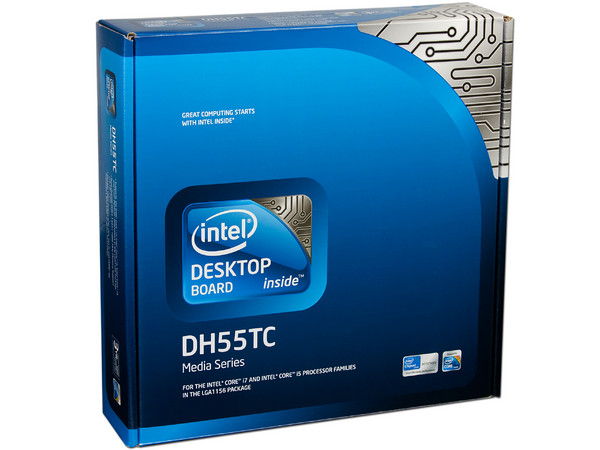 T. Madre Intel DH55TC, ChipSet Intel H55 Exp.,
Soporta: Core i7, Core i5 y Core i3 de Socket 1156,
Integrado: Audio 5.1, Red 10/100/1000,
Memoria: DDR3 1333/1066MHz, 16GB Max,
mATX, Ptos: 1xPCEx16, 2xPCEx1, 1xPCI