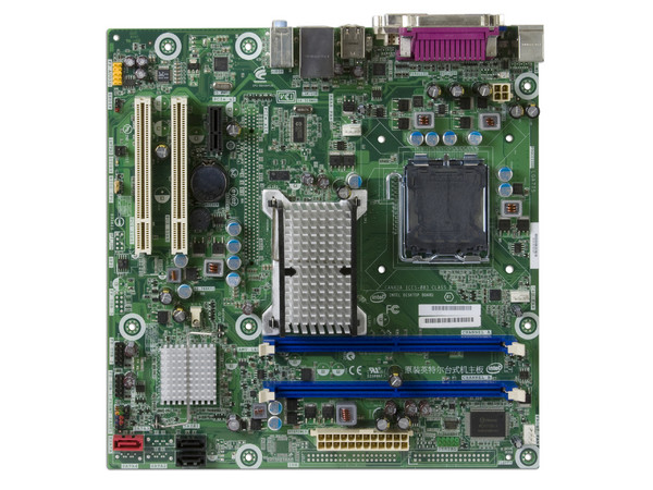 T. Madre Intel DQ43AP, ChipSet Intel Q43 Express,
Soporta: Core 2 Quad, 2Duo,1066/1333MHz,
Integrado: Audio 5.1, Video Intel 4500, Red,
Memoria: DDR2 800/667MHz, 8GB Max,
Diseño: mATX, Ptos: 2xPCIE x1, 1xPCI