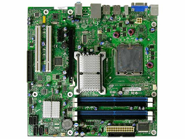 Tarjeta Madre Intel DG33BU Classic Series,
Soporta: Cel. 400, DualCore, 2Duo, 800/1066/1333MHz,
Memoria: DDR2 800, 4 Bancos, 8GB Max,
Integrado: Audio 6 CH, Video Intel GMA 3100, LAN,
Diseño: mATX, Ptos:1xPCI-E X16, 