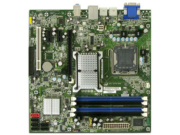 T. Madre Intel DQ35MP, ChipSet Intel Q35Express,
Soporta: Cel.400, DualCore/Duo/Quad, 1066/1333MHz,
Memoria: DDR2 667/800/Mhz, 4 Bancos, 8GB Max,
Integrado: Video Intel 3100, Audio, Red 10/100/1000,
Diseño: MicroATX, Ptos: 1xPCEx16, 2xPCE, 1xPCI