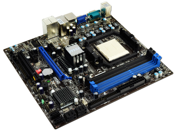 T. Madre MSI 760GM-P35, ChipSet AMD 760G,
Soporta: Phenom X4 de Socket AM3,
Integrado: Video Radeon  HD 3000, AudioHD, Red,
Memoria: DDR3 1600*(OC)/1333/1066MHz, Max 16GB
Diseño mATX, Ptos: 1xPCIEX16, 2xPCIEx1, 1xPCI