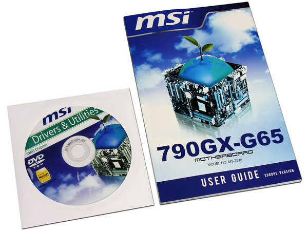 T. Madre MSI 790GX-G65, ChipSet AMD 790GX,
Soporta: Phenom II X3 y X4 de Socket AM3,
Integrado: Video ATI HD3300, Audio HD, Red,
Memoria: DDR3 1333/1066 MHz,
Diseño ATX, Ptos: 2xPCIEX16, 2xPCI-EX1, 2xPCI 