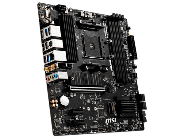 T. Madre MSI B550M PRO VDH WIFI,
Chipset AMD B550,
Segmento: Medio,
Soporta: AMD Ryzen 2nda y 3era Generación, Socket AM4,
RAM: DDR4 2133/ 3000/ 3200Mhz, 128GB Max,
Audio HD, Red, Wi-Fi 5
USB 3.1, SATA 3.0,
M-ATX, Ptos: 1xPCIE 4.0x16, 2xPCIE 2.0x1.