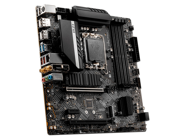 T. Madre MSI PRO B660M-A WIFI DDR4, Chipset Intel B660,
Soporta: Procesadores Intel de 12va Generación,
Memoria: DDR4 5333(OC)/4600/2133 MHz, 128GB Max,
Integrado: Audio HD, Wi-Fi 6, USB 3.1, SATA 3.0, M.2,
Micro-ATX, Ptos: 2xPCIEx16, 1xPCIEx1.