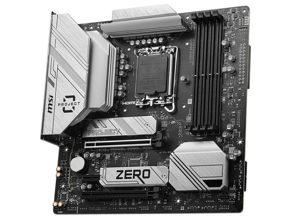 T.Madre MSI B760M PROJECT ZERO:
Chipset Intel B760,
Segmento: Alto,
Soporta: Procesadores Intel 14va y 13va Generación,
Socket 1700, Memoria DDR5 7800/6200/4800 MHz, 128GB Max,
Audio HD, Red, Wi-Fi 6E, SATA 3.0,
Micro-ATX, Ptos: 2xPCIEx16, 1xPCIEx1.