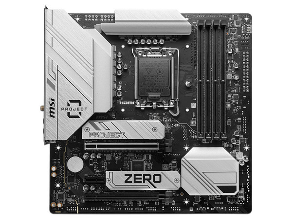 T.Madre MSI B760M PROJECT ZERO:
Chipset Intel B760,
Segmento: Alto,
Soporta: Procesadores Intel 14va y 13va Generación,
Socket 1700, Memoria DDR5 7800/6200/4800 MHz, 128GB Max,
Audio HD, Red, Wi-Fi 6E, SATA 3.0,
Micro-ATX, Ptos: 2xPCIEx16, 1xPCIEx1.