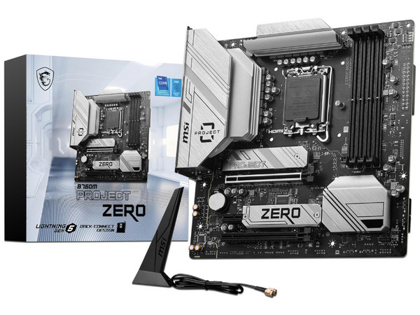 T.Madre MSI B760M PROJECT ZERO:
Chipset Intel B760,
Segmento: Alto,
Soporta: Procesadores Intel 14va y 13va Generación,
Socket 1700, Memoria DDR5 7800/6200/4800 MHz, 128GB Max,
Audio HD, Red, Wi-Fi 6E, SATA 3.0,
Micro-ATX, Ptos: 2xPCIEx16, 1xPCIEx1.