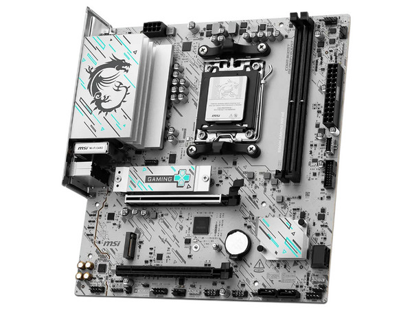 T. Madre MSI B840M GAMING WIFI6E,
Chipset AMD B840,
Segmento: Alto,
Soporta: Procesadores AMD Serie 9000, 8000 y 7000, Socket AM5, 
Memoria: DDR5 8000 - 5600MHz, 128GB Max, 
Integrado: USB, USB-C, M.2, Wi-Fi, 
Micro-ATX, Ptos: 1xPCIE4.0x16.