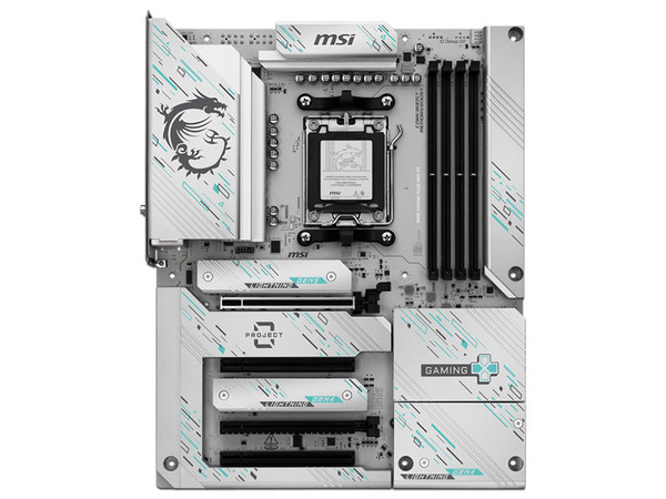 T. Madre MSI B850 GAMING PLUS WIFI PZ, Chipset AMD B850, 
Soporta: Procesadores AMD Serie 9000, 8000 y 7000, Socket AM5, 
Memoria: DDR5 8200(OC)MHz, 256GB Max,
Integrado: Wi-Fi 7, Bluetooth v5.4, Audio HD, USB-C 10Gbps, 
ATX, Ptos: 1xPCIE5