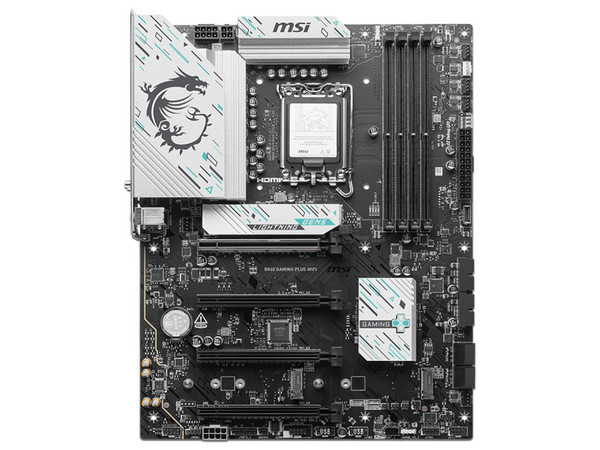 T. Madre MSI B860 GAMING PLUS WIFI,
Chipset B860,
Segmento: Alto/Gamer,
Soporta: Intel Core Ultra (Series 2), Socket 1851,
Memoria: DDR5 hasta 8800 MHz,
Integrado: Wi-Fi, Audio, Red,
Puertos: HDMI, DisplayPort, 3x M.2,
Factor de forma: ATX