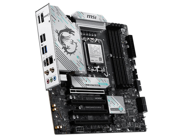 T. Madre MSI B860M GAMING PLUS WIFI6E,
Chipset B860,
Segmento: Alto/Gamer,
Soporta: Intel Core Ultra (Series 2), Socket 1851,
Memoria: 8800+MT/s DDR5, 256GB,
Integrado: Wi-Fi 6E, Audio, Red,
Micro-ATX, Puertos: 1xPCIE5.0x16