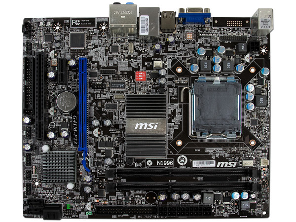 Tarjeta Madre MSI G41M-P23 ChipSet Intel G41,
 Soporta: Core 2 Quad, Core 2 Duo, 1333/1066MHz,
Memoria: DDR3 800/1066/1333* (OC), 2 Bancos, 8 GBMax,
Integrado: Video Intel X4500 , Audio HD, Red, Diseño: mATX,
Puertos: 1xPCIEx16, 1xPCIEx1, 1xPCI