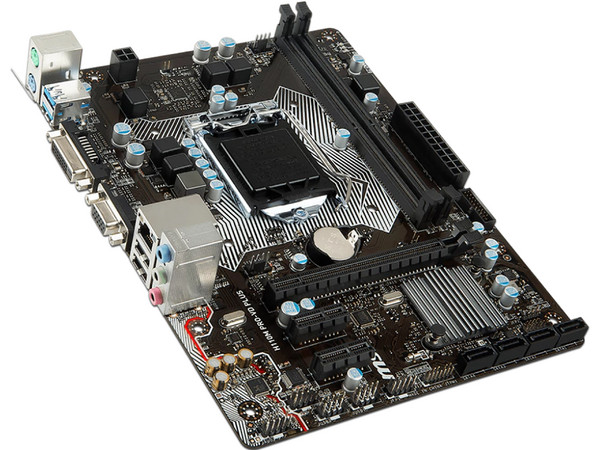 T. Madre MSI H110M PRO-VD PLUS, ChipSet Intel H110,
Soporta: Intel Core i7/Core i5/Core i3/Pentium/Celeron de Socket 1151,
Memoria: DDR4 2133 MHz, 32GB Max,
SATA 3.0, USB 3.0,
Integrado: Audio HD, Red Gigabit,
Micro-ATX.