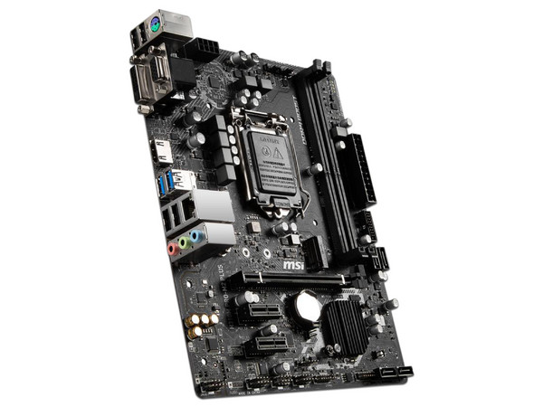 T. Madre MSI H310M PRO-M2 PLUS, Chipset Intel H310, Soporta: 
Core i7 / i5 / i3 / Pentium / Celeron de 8va. y 9va.Gen.,
Socket 1151, Memoria: DDR4 2666 MHz, 32GB Max, 
Integrado: Audio HD, Red, USB 3.0, SATA 3.0, 
Micro-ATX, Ptos: 1xPCIEx16, 2xPCIEx1