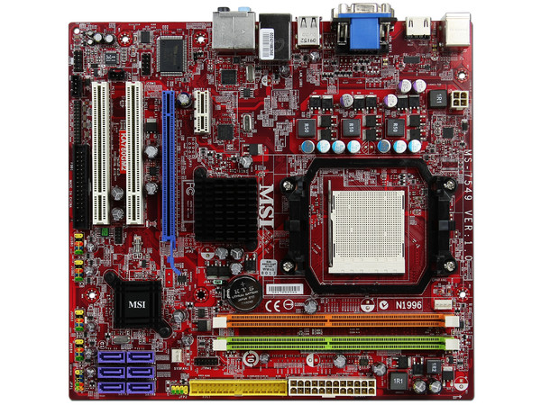 T. Madre MSI KA780GM2, Chipset AMD 780G/SB700,
Soporta: Phenom, Athlon/Athlon X2, Socket AM2+,
Memoria: DDR2 1066/800/667, 2 Bancos, 4GB Max,
Integrado: Audio HD, Red, Video ATI Radeon 3200,
Diseño: mATX, Ptos: 1xPCIEx16, 1xPCIEx1, 2xPCI