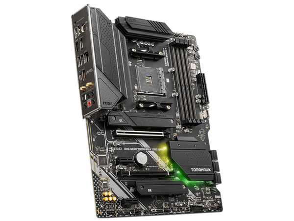 T. Madre MSI MAG B550 TOMAHAWK MAX WIFI: Chipset AMD B550,
Soporta: AMD Ryzen 3ra, 4ta y 5ta Generación, Socket AM4,
Memoria: DDR4 5100/3866/2133 MHz, 128GB Max,
Integrado: Audio HD, Red, USB 3.0, SATA 3.0, Wi-Fi, M.2,
ATX, Ptos: 2xPCIEx16, 2xPCIEx1.