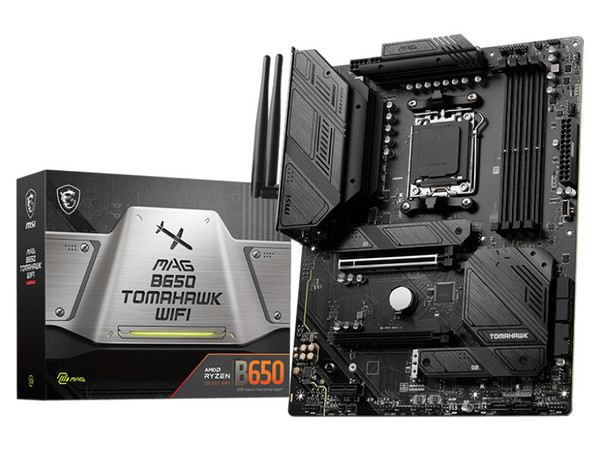 T. Madre MSI MAG B650 TOMAHAWK WIFI,
Chipset B650,
Segmento: Alto/Gamer,
Soporta: AMD Ryzen 7000 Series, Socket AM5,
RAM: DDR5 6600/5400/5200/5000/4800 MHz, 128GB Max,
Integrado: Audio HD, Wi-Fi 6, SATA 3.0, M.2,
ATX, Ptos: 2xPCIE4.0x16, 1xPCIE3.0x