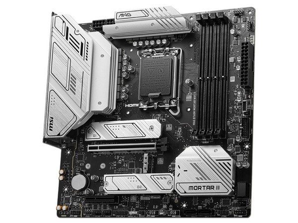 T. Madre MSI MAG B760M MORTAR WIFI II, Chipset Intel B760, Soporta: Intel 14va y 13va Generación, Socket 1700, Memoria: DDR5 7800+(OC)/5800(OC)/4800(JEDEC)MHz, 256GB Max, Integrado: AudioHD, Red, USB 3.2, SATA 3.0, M.2, Micro-ATX, Ptos: 1xPCIEx16.