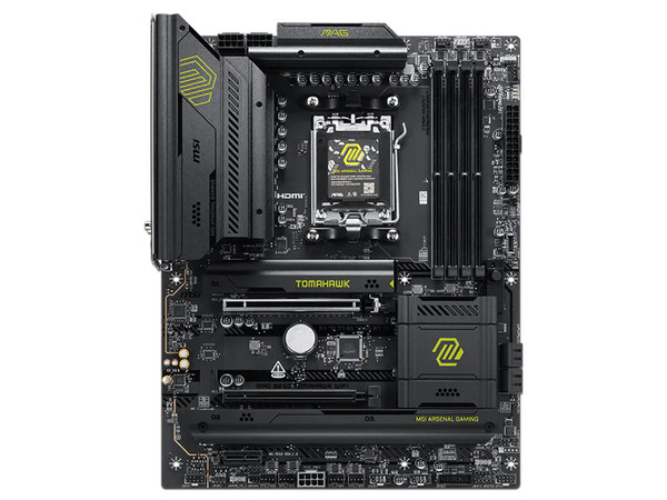 T. Madre MSI MAG B850 TOMAHAWK WIFI,
Chipset AMD B850,
Segmento: Alto/Gamer,
Soporta: Ryzen 9000/ 8000/ 7000 Series, Socket AM5,
Memoria: DDR5 8200/5600MHz, 256GB Max,
Audio HD, Red, USB 3.2, SATA 3.0, Wi-Fi, M.2,
ATX, Ptos: 1xPCIE5.0x16.