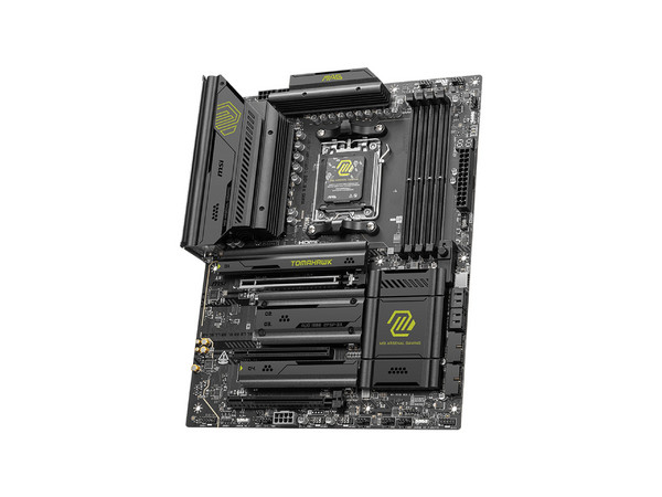 T. Madre MSI MAG X870E TOMAHAWK WIFI: Chipset AMD X870E, 
Soporta: AMD Ryzen 7ma, 8va y 9na Generación, Socket AM5,
Memoria: DDR5 8400/ 6800/ 4800MHz, Max 192GB, 
Integrado: AudioHD, Wi-Fi 7, USB 3.2, SATA, M.2, 
ATX, 1xPCIE5.0x16, 1xPCIE4.0x16.