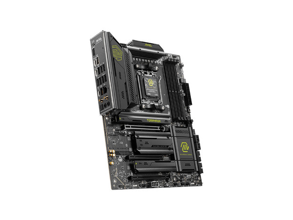 T. Madre MSI MAG X870E TOMAHAWK WIFI: Chipset AMD X870E, 
Soporta: AMD Ryzen 7ma, 8va y 9na Generación, Socket AM5,
Memoria: DDR5 8400/ 6800/ 4800MHz, Max 192GB, 
Integrado: AudioHD, Wi-Fi 7, USB 3.2, SATA, M.2, 
ATX, 1xPCIE5.0x16, 1xPCIE4.0x16.