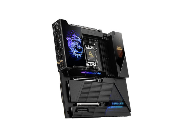 T. Madre MSI MEG X870E GODLIKE: Chipset AMD X870, Soporta: Procesadores AMD Serie 9000, 8000 y 7000, Socket AM5, Memoria: DDR5 9000/5600(OC)/4800MHz, 256GB Max, Integrado: Wi-Fi 7, USB, M.2, ATX, Ptos: 2xPCIE5.0x16.