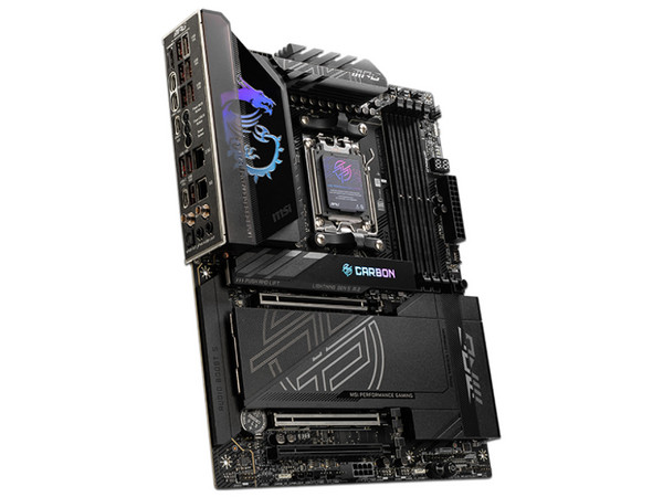 T. Madre MSI MPG X870E CARBON WIFI, 
Chipset AMD X870,
Segmento: Alto/Gamer,
Soporta: Procesadores AMD Serie 9000, 8000 y 7000, Socket AM5,
RAM: DDR5 8400/6400/4800MHz, 256GB Max,
Wi-Fi 7, USB-C 3.2, M.2,
ATX, Ptos: 2xPCIE5.0x16, 1xPCIE4.0x16.