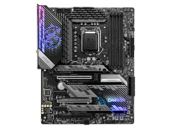 T. Madre MSI MPG Z590 GAMING CARBON WI-FI, Chipset Intel Z590,
Soporta: Intel 10ma y 11va Generación de Socket 1200,
Memoria: DDR4 5333/3200/2133 MHz, 128GB Max,
Integrado: Audio HD, Red, Wi-Fi,
USB 3.1, SATA 3.0,
ATX, Ptos: 3xPCIE3.0x16, 2xPCIE3.0x