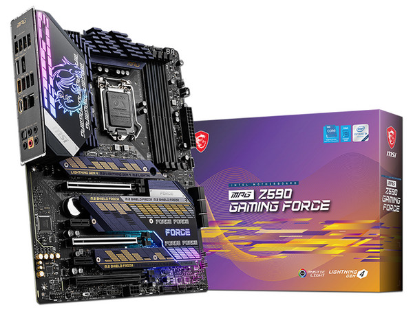 T. Madre MSI MPG Z590 GAMING FORCE, Chipset Z590,
Soporta: Intel 10ma y 11va Generación de Socket 1200,
Memoria DDR4 5333(OC)/3200/2133 MHz, 128GB Máx,
Integrado: Audio HD, Red, USB 3.0. SATA 6Gb/s, M.2,
ATX, Ptos: 3xPCIEx16, 2xPCIEx1.