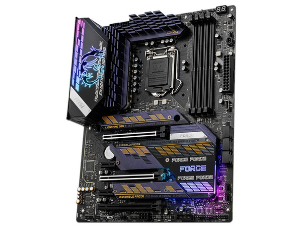 T. Madre MSI MPG Z590 GAMING FORCE, Chipset Z590,
Soporta: Intel 10ma y 11va Generación de Socket 1200,
Memoria DDR4 5333(OC)/3200/2133 MHz, 128GB Máx,
Integrado: Audio HD, Red, USB 3.0. SATA 6Gb/s, M.2,
ATX, Ptos: 3xPCIEx16, 2xPCIEx1.