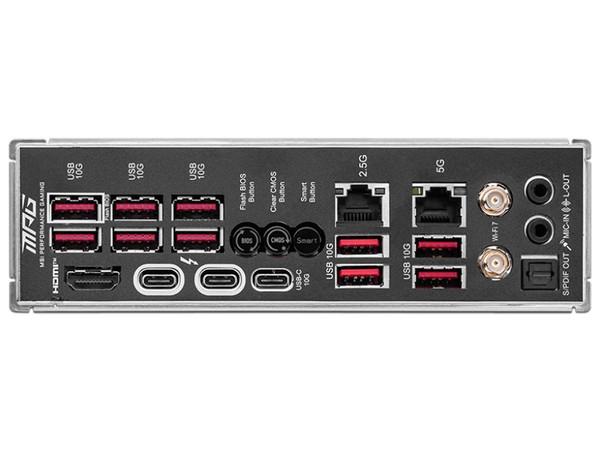 T. Madre MSI MPG Z890 CARBON WIFI:
Chipset Intel Z890,
Segmento: Alto/Gamer,
Soporta: Intel Core Ultra, Socket 1851,
RAM: DDR5 9200/ 7600/ 4800MHz, Máx. 256GB, 
AudioHD, Wi-Fi 7, USB 3.2, SATA, M.2,
ATX, Ptos: 2xPCIE5.0x16, 1xPCIE4.0x16.