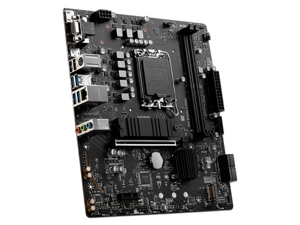 T. Madre MSI Pro B760M-G DDR4, 
Chipset Intel B760,
Segmento: Básico,
Soporta: Intel 12va y 13va Generación, Socket 1700,
Memoria: DDR4 4800/3600/2133MHz, 64GB Max,
Integrado: AudioHD, Red, USB 3.2 y SATA 3.0, M.2,
Micro-ATX, Ptos: 1xPCIE4.0x16