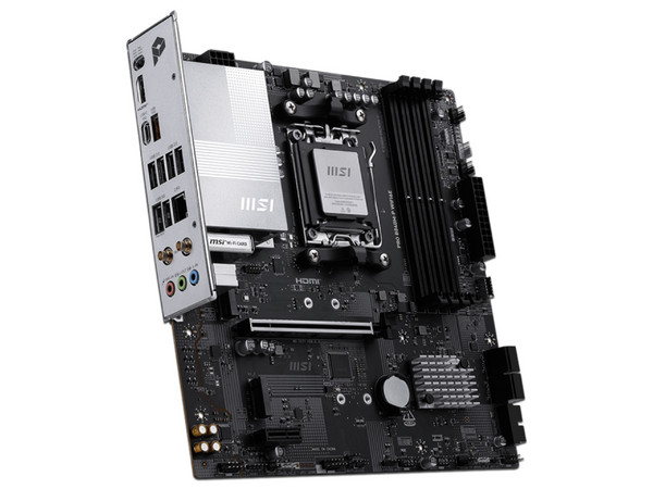 T. Madre MSI PRO B840M-P WIFI6E,
Chipset AMD B840,
Segmento: Alto,
Soporta: Procesadores AMD Serie 9000, 8000 y 7000, Socket AM5, 
Memoria: DDR5 8000 - 5600MHz, 256GB Max, 
Integrado: USB, USB-C, M.2, Wi-Fi, 
Micro-ATX, Ptos: 1xPCIE4.0x16.