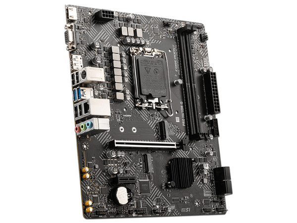 T. Madre MSI PRO H610M-G DDR5,
Chipset Intel H610,
Segmento: Básico,
Soporta: Intel 12va, 13va y 14va Gen, Socket 1700,
Memoria: DDR5 5600MHz, 92GB Máx,
Integrado: Audio HD, Red, USB 3.2, SATA 3.0, M.2,
Micro-ATX, Ptos: 1xPCIE4.0x16, 1xPCIE3.0x1.