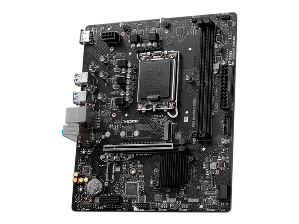 T. Madre MSI PRO H610M-S,
Chipset Intel H610,
Segmento: Básico,
Soporta: Intel 12va, 13va y 14va Gen, Socket 1700,
Memoria: DDR4 3200/ 2666/ 2133 MHz, 64GB Max,
Audio HD, Red, USB 3.2, SATA 3.0, M.2,
Micro-ATX, Ptos: 1xPCIE4.0x16, 1xPCIE3.0x1.