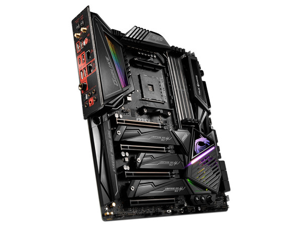T. Madre MSI MEG X570 GODLIKE, Chipset AMD X570,
Soporta 2da y 3era generación de AMD Ryzen, Socket AM4,
Memoria DDR4 1866/2133/4800 MHz, 128GB máx,
Integrado: Audio HD, Red, Wi-Fi 6, Bluetooth 5.0,
SATA 3.0, M.2, USB 3.1,
E-ATX, Puertos 4xPCIE x16.