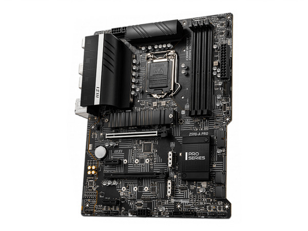 T. Madre MSI Z590-A PRO, Chipset Intel Z590,
Soporta: Intel 10ma y 11va Generación de Socket 1200,
Memoria: DDR4 5333/3200/2133 MHz, 128GB Max,
Integrado: Audio HD, Red,
USB 3.1, SATA 3.0,
ATX, Ptos: 2xPCIEx16, 2xPCIE3.0x1.