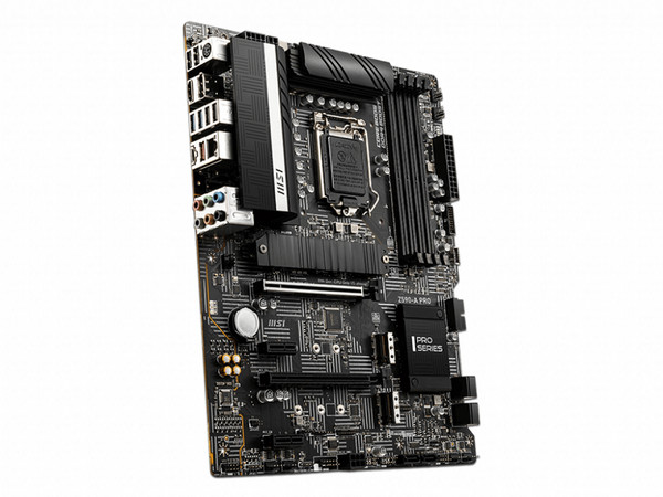 T. Madre MSI Z590-A PRO, Chipset Intel Z590,
Soporta: Intel 10ma y 11va Generación de Socket 1200,
Memoria: DDR4 5333/3200/2133 MHz, 128GB Max,
Integrado: Audio HD, Red,
USB 3.1, SATA 3.0,
ATX, Ptos: 2xPCIEx16, 2xPCIE3.0x1.