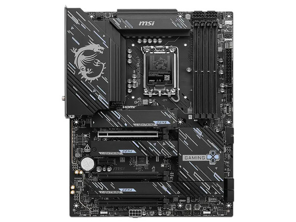 T. Madre MSI Z890 GAMING PLUS WIFI6E:
Chipset Intel Z890,
Segmento: Alto/Gamer,
Soporta: Procesadores Intel Core Ultra (serie 2),
Socket LGA 1851,
RAM: DDR5 9200/6400MHz, 192GB Máx,
AudioHD, Red, USB 3.2 y SATA 3.0, M.2,
ATX, Ptos: 1xPCIE5.0x16.