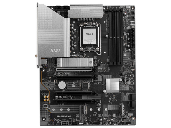 T. Madre MSI Z890-S WIFI, 
Chipset Intel Z890,
Segmento: Alto/Gamer,
Soporta: Procesadores Intel Core Ultra (Series 2), Socket LGA 1851,
Memoria: DDR5 6400,9200 MHz, hasta 256GB Max,
Audio HD, Red, Wi-Fi 7, USB 3.2, SATA, M.2, PCIe 5.0, 
ATX.