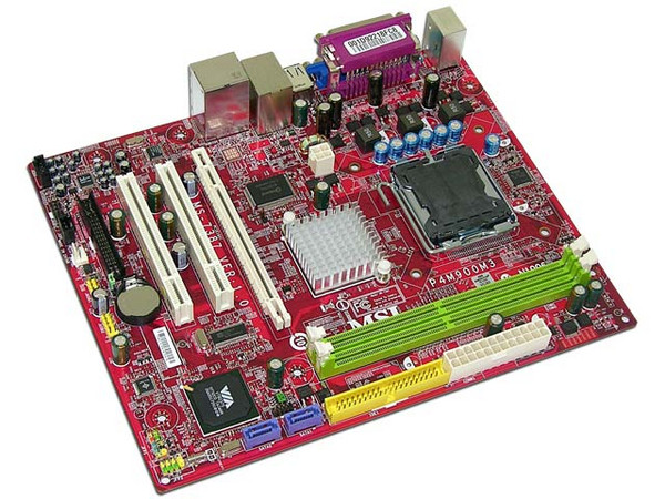 T. Madre MSI P4M900M3-L, ChipSet VIA P4M900,
Soporta: Celeron400, DualCore, Core2Duo,
Integrado: Audio 7.1, Red, Video S3,
Memoria: DDR2 400/533/667, 2 Bancos, 2GBMax,
Diseño: microATX, Ptos: 2xPCI, 1xPCEx16